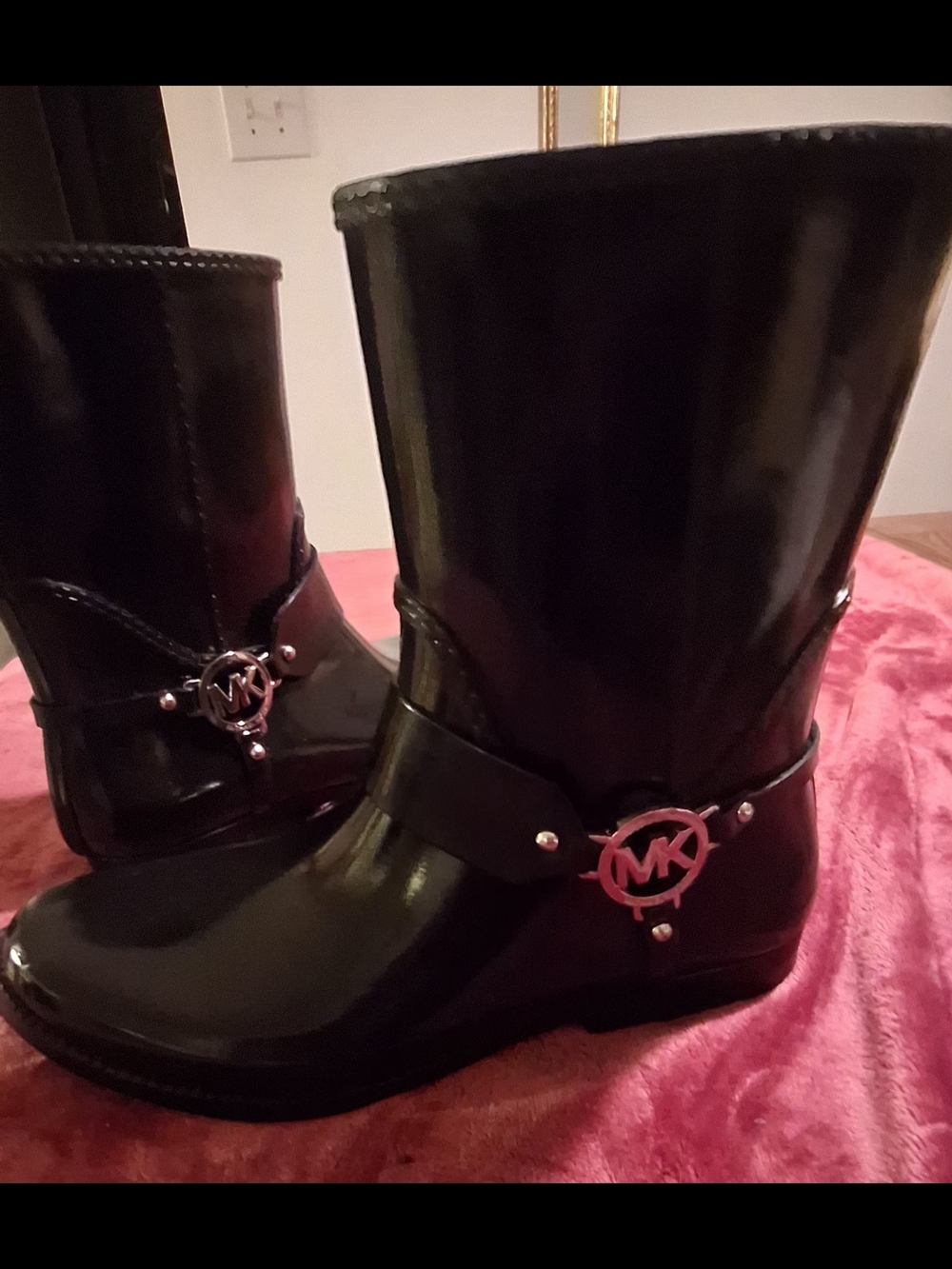 Michael Kors Women’s Black MK Logo Rain Boots